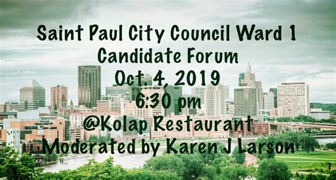 Candidate forums start Thursday for St. Paul city council, school board races