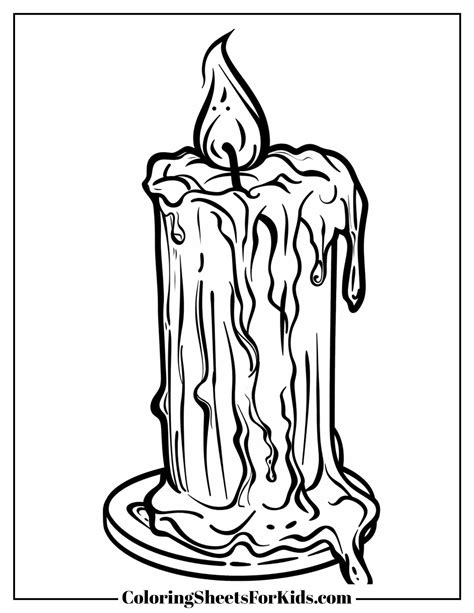 Candle Coloring Shee
