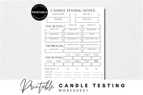 Candle Testing Template