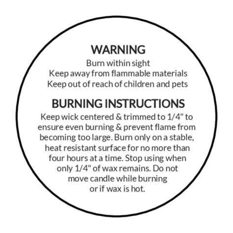 Candle Warning Label Onlinelabels Com