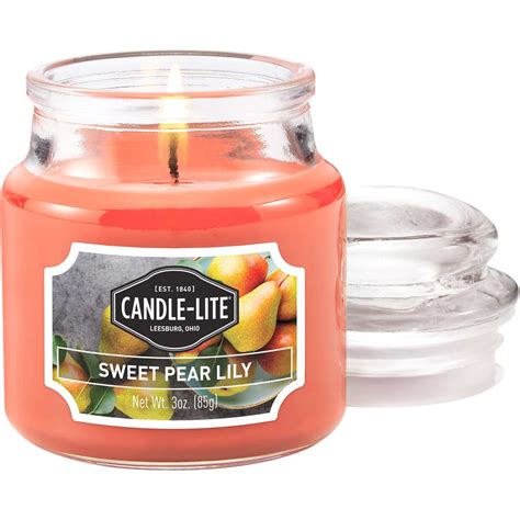 Candle-lite Sweet Pear Lily 3 oz. Jar Candle