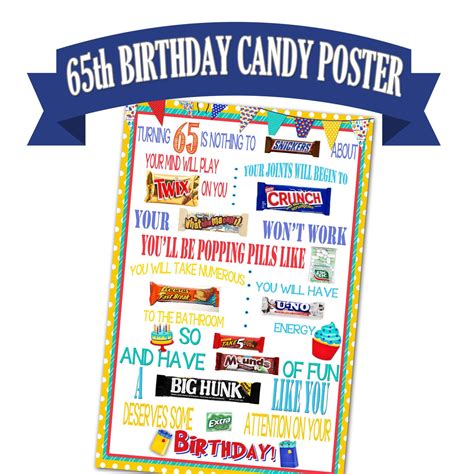 Candy Bar Birthday Sign - Etsy