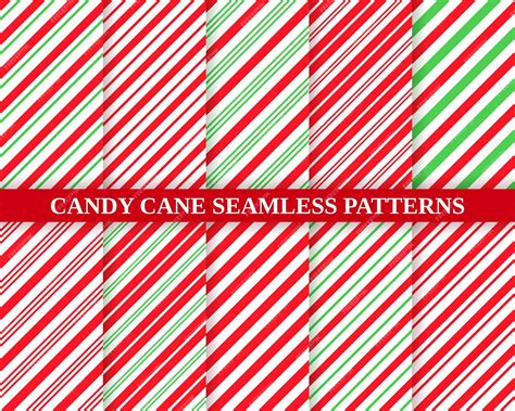 Candy Cane Pattern Vector at Collection of Candy Cane