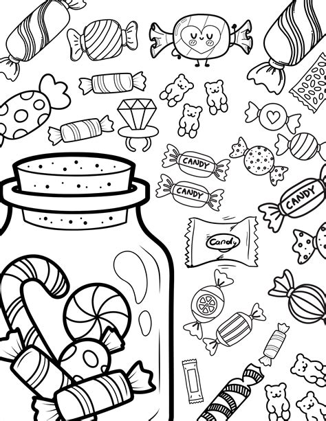 Candy Coloring Page