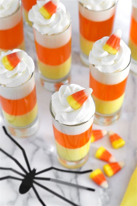 Candy Corn Jello Shots - Sprinkle Bakes