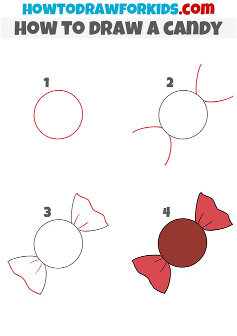 Candy Drawing How To Draw Candy Step By Step