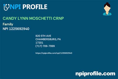 Candy Lynn Moschetti, Nurse Practitioner in Chambersburg - NPI ...