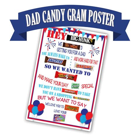 Candy Poster Dad - Etsy