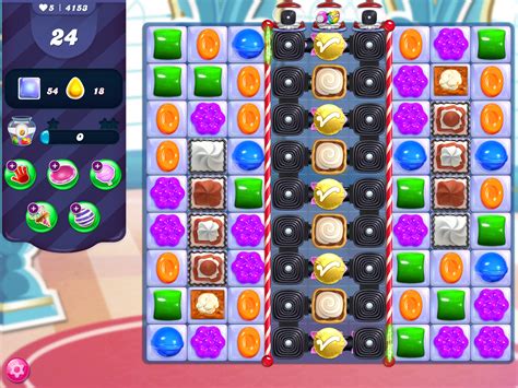 Candy crush saga level. Level 50 is the fifteenth and last level in Chocolate Mountains and the 24th jelly level. To pass this level, you must clear 64 double jelly squares in 24 moves or fewer. When you complete the level, Sugar Crush is activated and will score you additional points. Liquorice locks and locked liquorice swirls restrict board space. Tons of special candies are … 