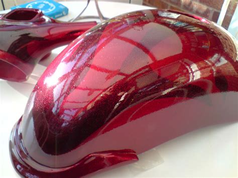 Candy red paint. Binder/Balancer. Mixing your concentrate with your binder & balancer, results in a candy that dries fast & sprays like your base coat. Use straight over a metallic base coat or add a pearl and apply over a solid color base. Once given a flash time, it’s topped with 2-3 coats of a 2k clearcoat. This is the easiest option to apply properly. 