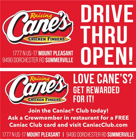 Canes discount code. Get straight 30% OFF your orders at Raising Canes River Center. If you have a shopping plan, here is your chance. In addition to Get an average discount of $25.48 with Raising Canes River Center Promo Codes October 2023, you can get other Raising Canes River Center Promo Codes too. It won't cost you a dollar. 