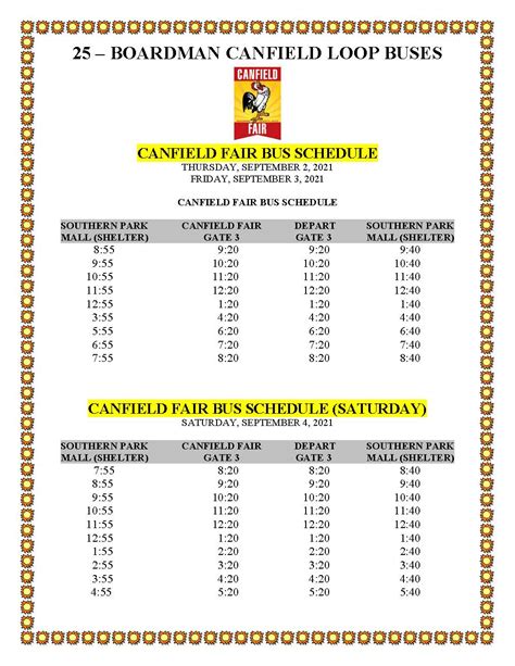 Canfield fair schedule. Wednesday Gates open at 8 a.m., and guided senior shuttles are available from 8 a.m. to 5 p.m. 