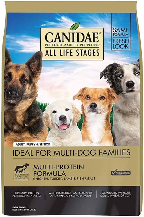 Canidae dog food reviews. Calorie Content: (Calculated): ME (kcal/kg) 1,367; ME (kcal per 13 oz can) 504. CANIDAE All Life Stages Wet Dog Food: Chicken and Rice is formulated to meet the nutritional levels established by the AAFCO Dog Food Nutrient Profiles for All Life Stages, including growth of large size dogs (70 lbs or more as an adult). 