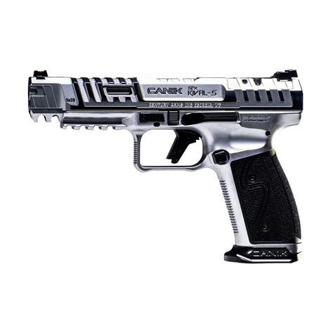 Canik SFX Rival-S 9mm Luger 5.2in Chrome Pistol - 18+1 Rounds - The Canik SFx Rival-S is taking steel framed pistols to the next level! With a proven design in the award winning Canik SFx Rival and the weight ….