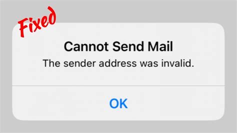 Cannot Send Mail – The Sender Address was Invalid Iphone Mr …