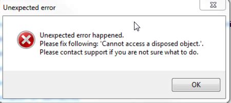 Cannot access a disposed object error occurs when refresh …