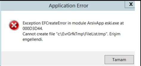 Cannot create file "C:\EvrGrfkTmp\*****\". Sistem belirtilen.