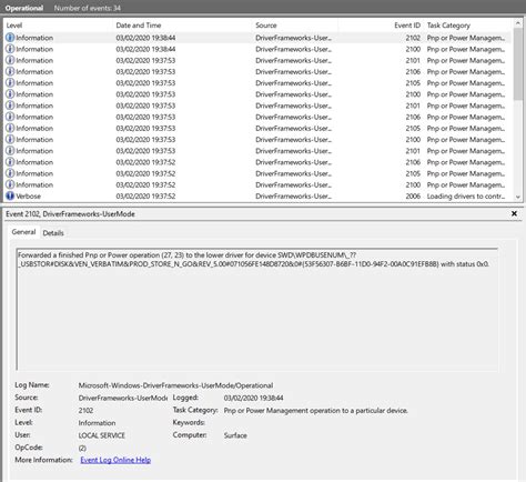 Cannot find USB disconnection event in Event Log - IT Security