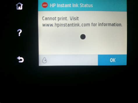 Says "Cannot print. Visit www.hpinstantink.com for information. HP ENVY 4500. 2 days. Do not know. Also won't copy - Answered by a verified Technician. 