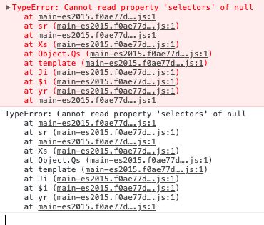 Cannot read property of null angular 7.  "cannot not" does not mean the same as "...