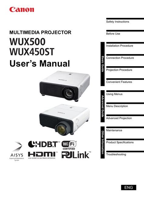Canon Multimedia Projector User Manual