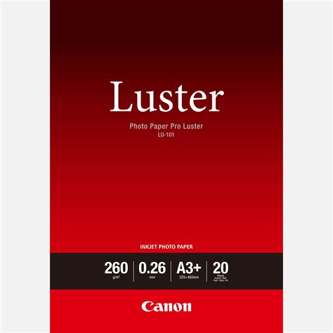 Canon Pro Luster Photo Paper LU-101 - A4, A3, A3+, …