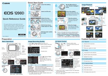 Canon Video Recorder EOS 1200D Manual . 