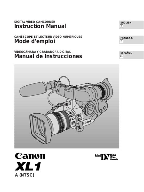 Canon Xl1 User Guide