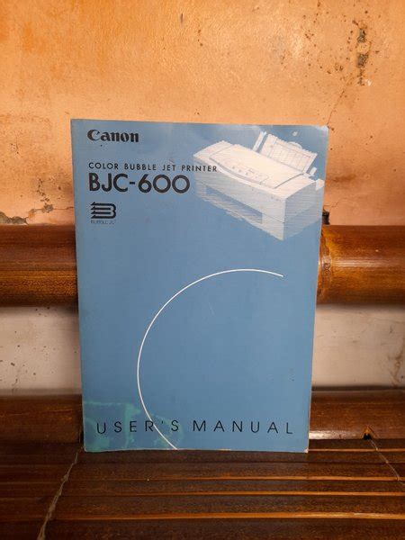 Canon bubble jet printer bjc 600 users manual. - Usage et pratiques de la philanthropie.