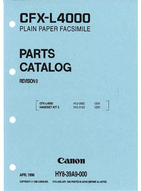 Canon cfx l4000 fax parts manual. - Book and green guide trees australia peter.