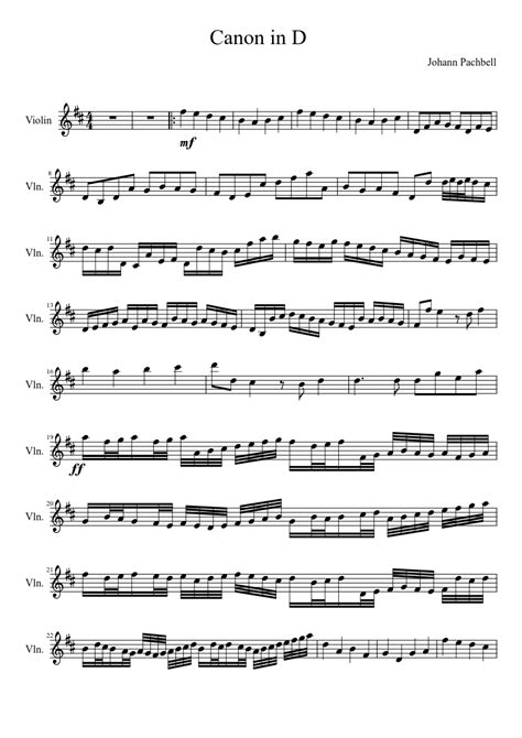 Canon d violin sheet music. Things To Know About Canon d violin sheet music. 