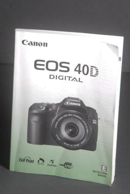 Canon eos 40d software instruction manual. - Begastri, imagen y problemas de su história..