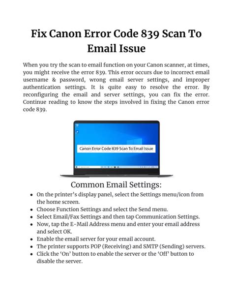 Canon error code 899 scan to email office 365.  1.  Solved: For the pas...