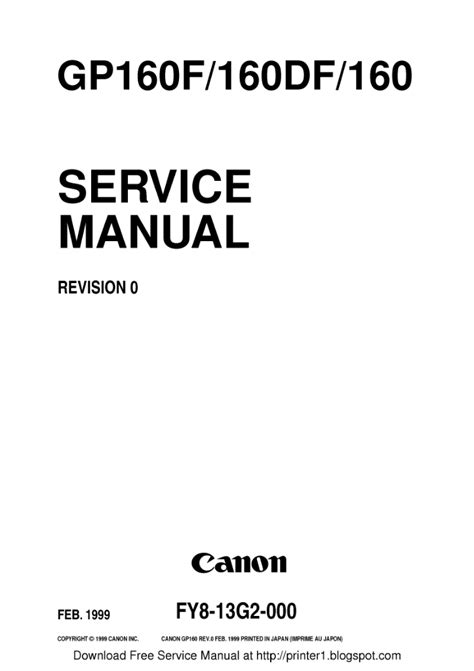 Canon gp160f 160df 160 service manual. - Oxford handbook of applied dental sciences.