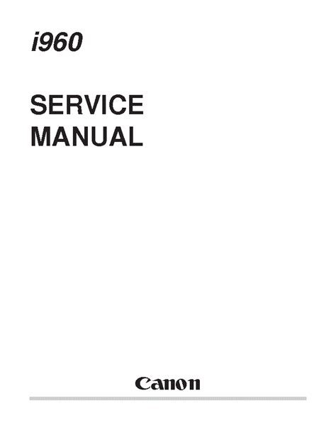 Canon i960 i965 printer service repair manual. - Guida alla codifica per cardiologia interventistica.