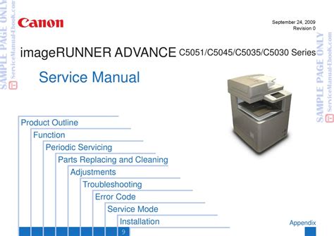 Canon imagerunner advance c5051 c5045 c5035 c5030 series service repair manual. - El libro de derechos de autor una guía práctica.