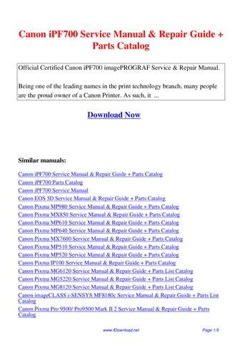 Canon ipf700 service repair manual parts catalog. - Polaris trail boss 330 full service repair manual 2003 2004.