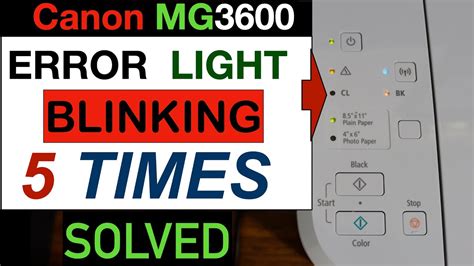 Canon mg3600 error light flashing.  If this is a time When an error occurs, the Alarm lamp f...