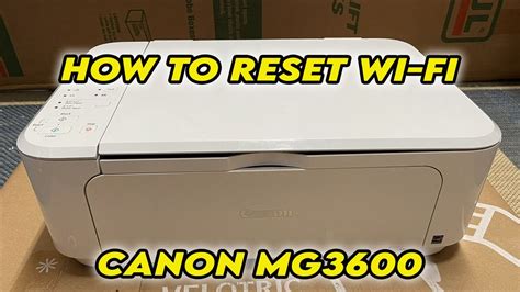 Canon mg3600 reset wifi.  Check the SSID and network key of your printer.  The defaul...