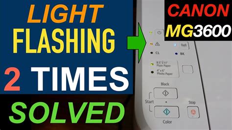 Canon mg3620 orange light blinking.  ON Lamp and Alarm Lamp Flash Alternately Example of 2 times...