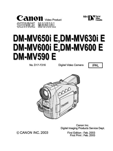 Canon mv590 mv600 mv630i mv650i service repair manual. - Spekulation und öffentliche meinung in der ersten hälfte des 19. jahrhunderts.