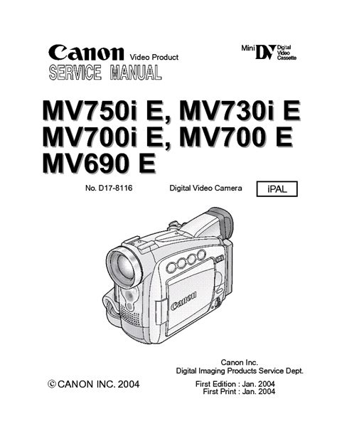 Canon mv750i digital camcorder video recorder manual. - Jcb 110 110b parts manual download.