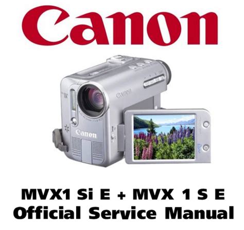 Canon mvx1 s mvx1 si pal servizio manuale guida alla riparazione. - Guided and study chemical names formulas.