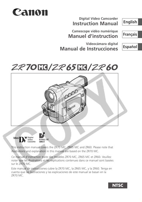 Canon ntsc zr70mc digital video camcorder manual. - The london gardener guide and sourcebook.