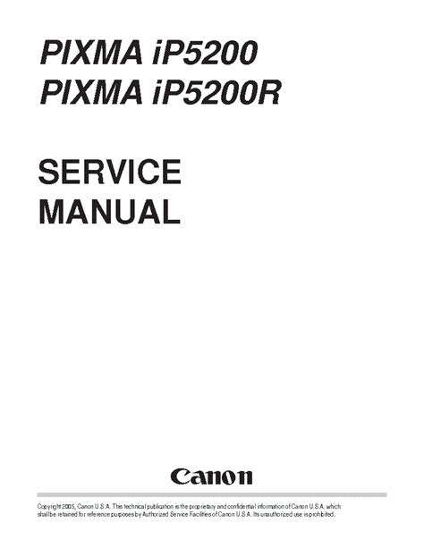 Canon pixma ip5200 ip5200r service repair manual parts catalog. - Solution manuals of strength material 4th eddition.