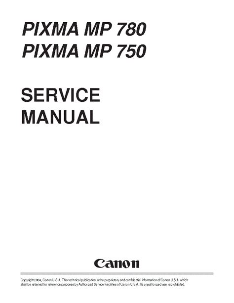 Canon pixma mp780 mp750 service handbuch und reparaturanleitung. - Manual de boy scout en línea.