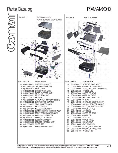 Canon pixma mx310 mx 310 service manual repair guide parts catalog. - Anesthesia machine service manual glory plus.
