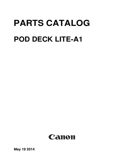 Canon pod deck lite a1 service manual. - Lg gw p217flqv service handbuch und reparaturanleitung.