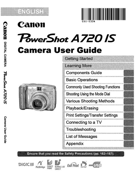 Canon powershot a720 is user guide. - Analytische anwendungen von ionenaustauschern.  [übers. von ferenc szabadváry].