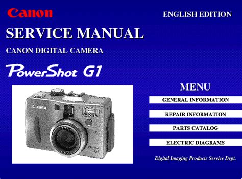 Canon powershot g1 digital camera service repair manual. - 1959 manuale del proprietario di motobecane.
